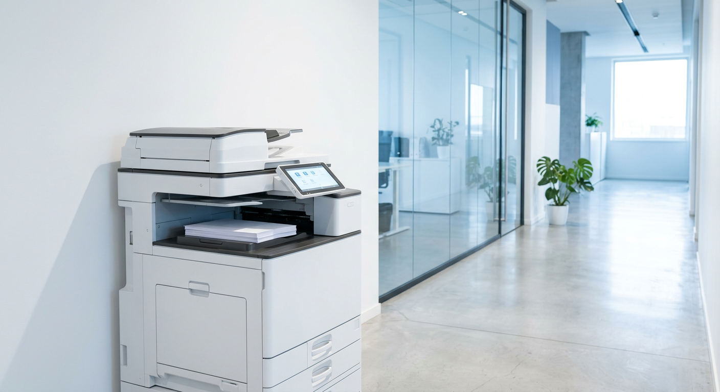 Copieur multifonction dans un bureau lumineux